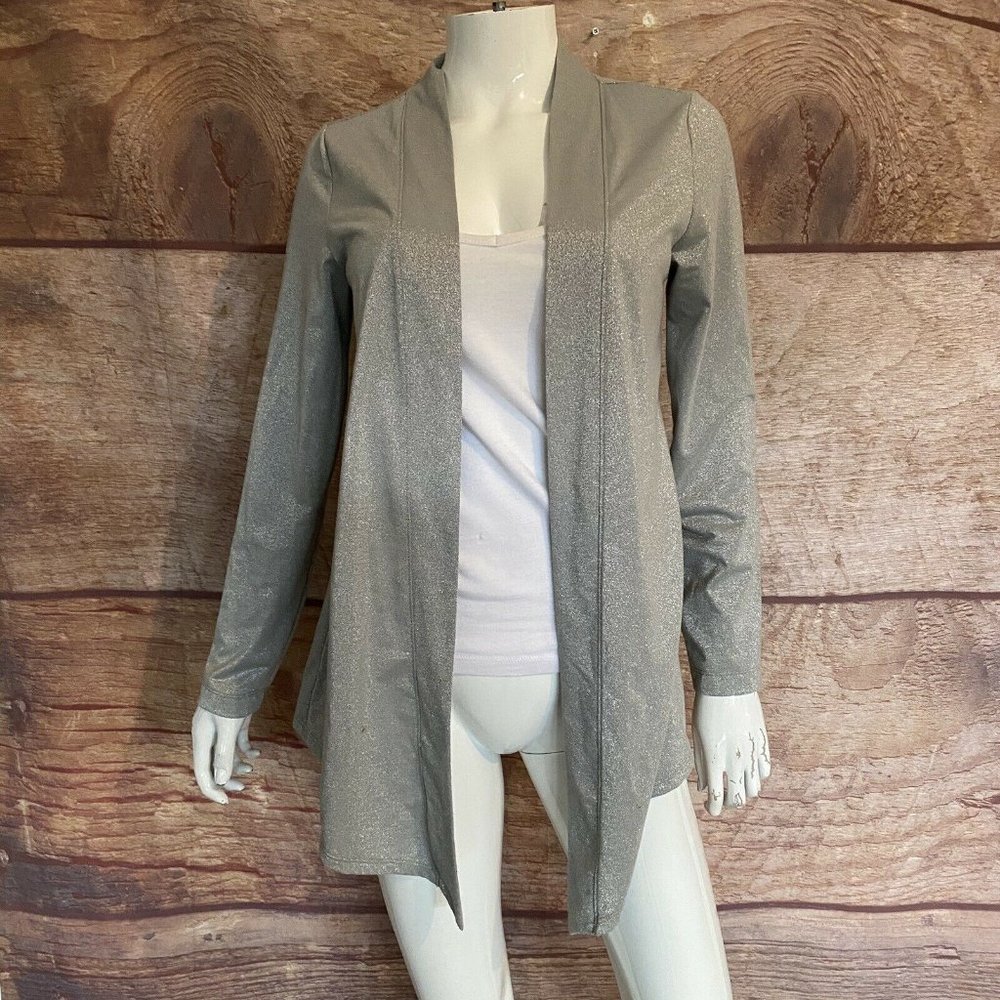 Additions By Chicos Cardigan Silver Long Sleeve 0